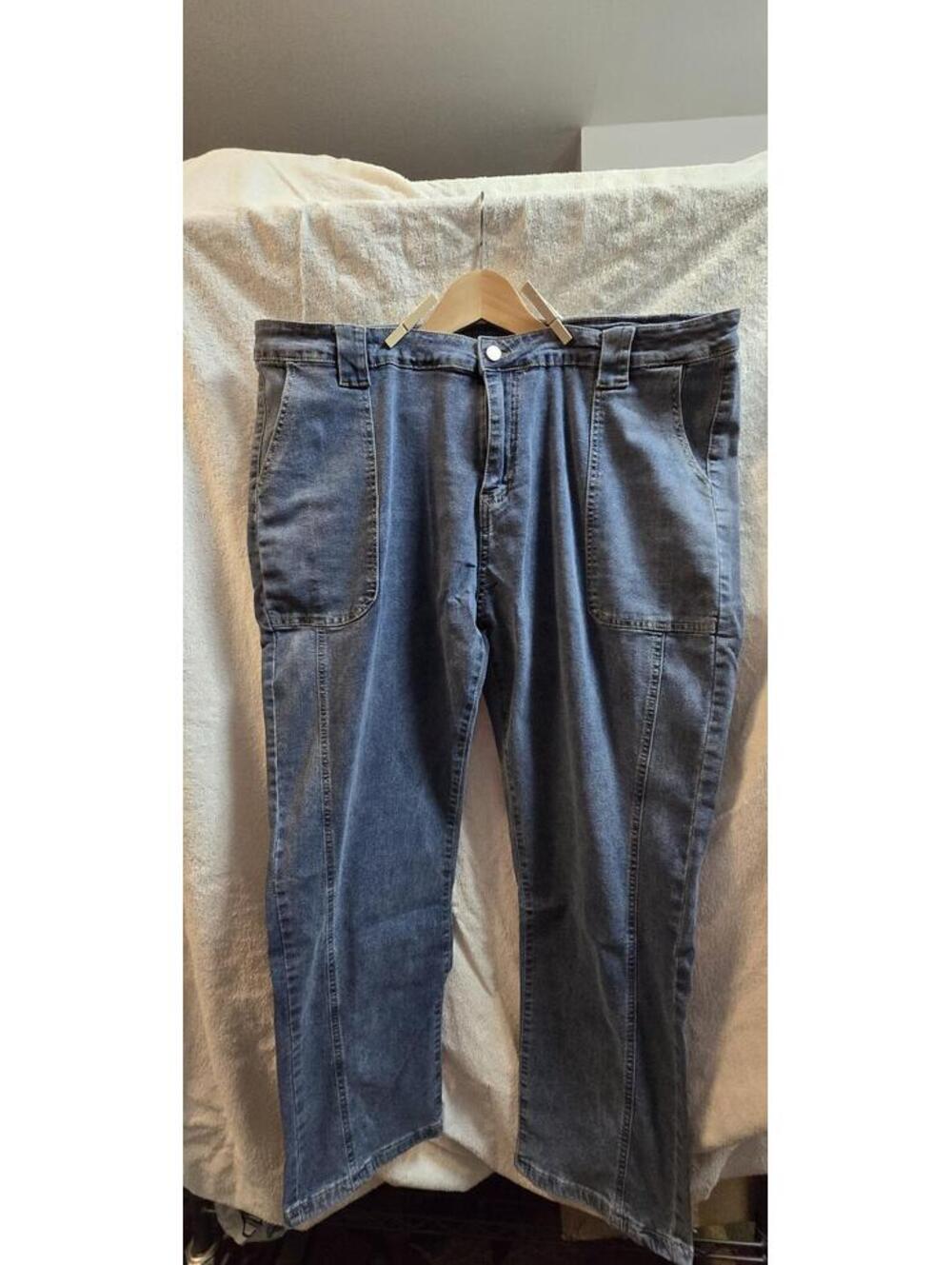 Super Cute New Boot Cut Jeans with Flattering From Seam Down the Legs.